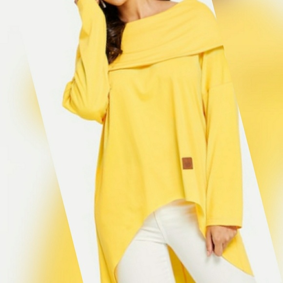 LAST ONE! High Low Off Shoulder Sweatshirt - Picture 6 of 6